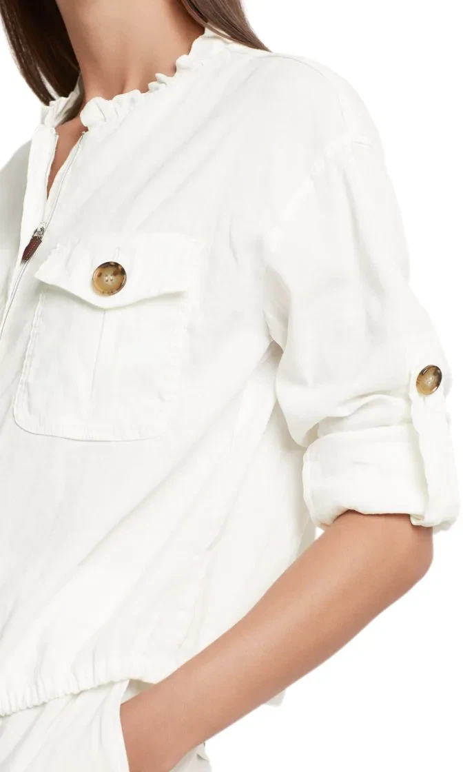 Marc Cain Collections jakke i linen off white NC3162W47 110 3