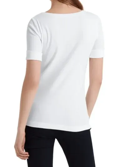 Marc Cain Essentials tshirt hvid E4809J50 100 2