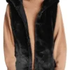 Marc Cain Collections dunfrakke fake fur sort 2