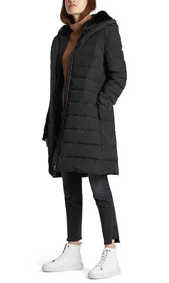 Marc Cain Collections dunfrakke fake fur sort