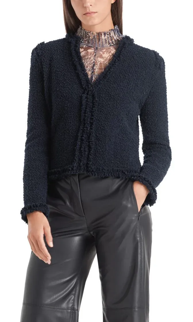 Marc Cain Collections jakke i boucle midnight blue 1