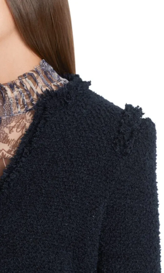 Marc Cain Collections jakke i boucle midnight blue 5