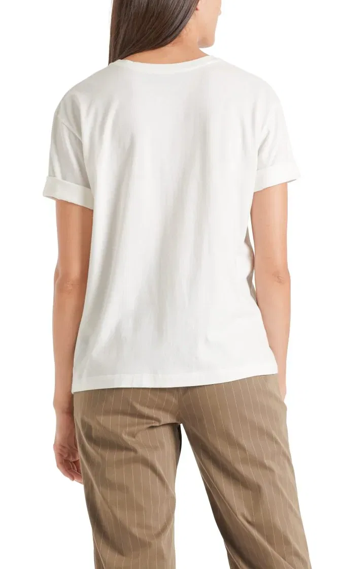 Marc Cain sports T shirt med pailetter raahvid og sort 2