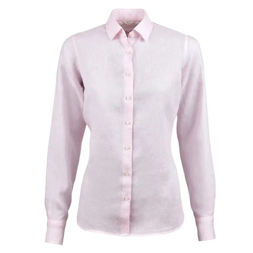 Stenstroems skjorte Sofie i linen light pink