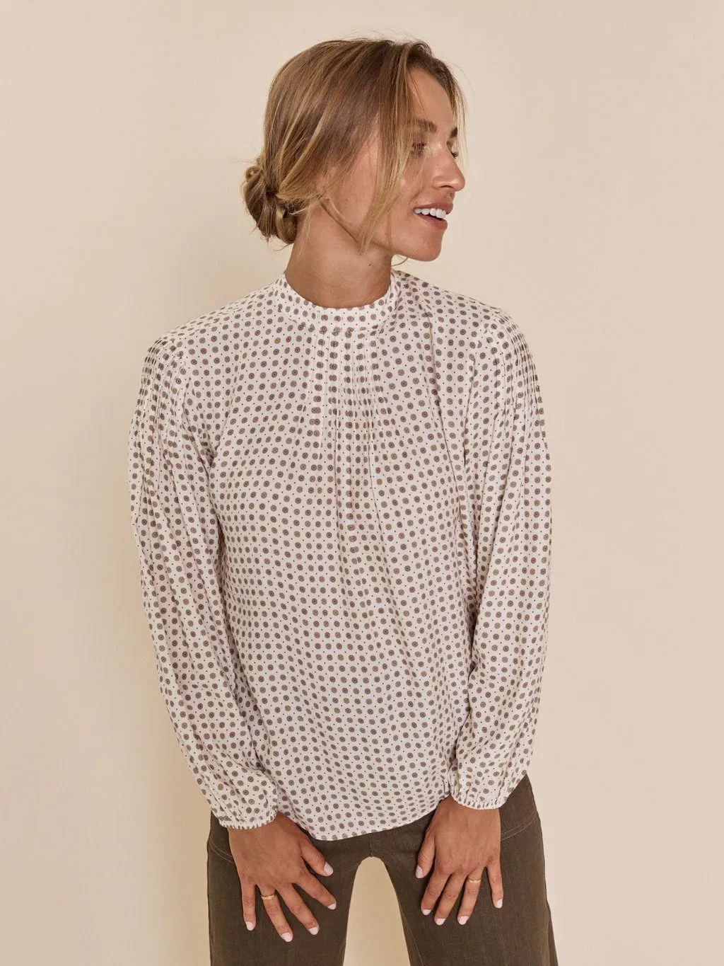 Mos Mosh Fina Tilia bluse Ecru
