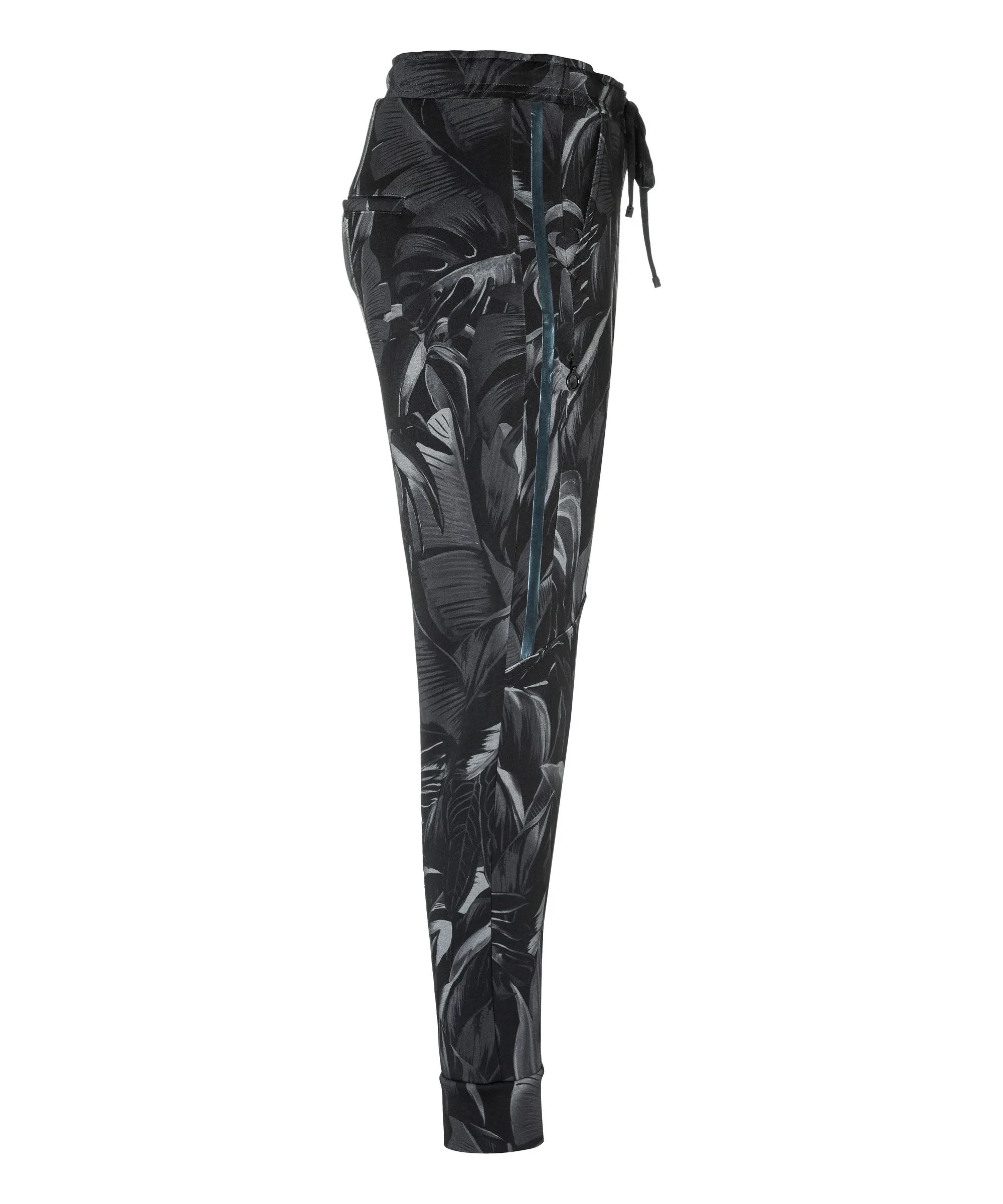 Cambio bukser Jorden grey black leaves 2