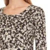 Marc Cain Collections T shirt moerkebrun med blomster 4