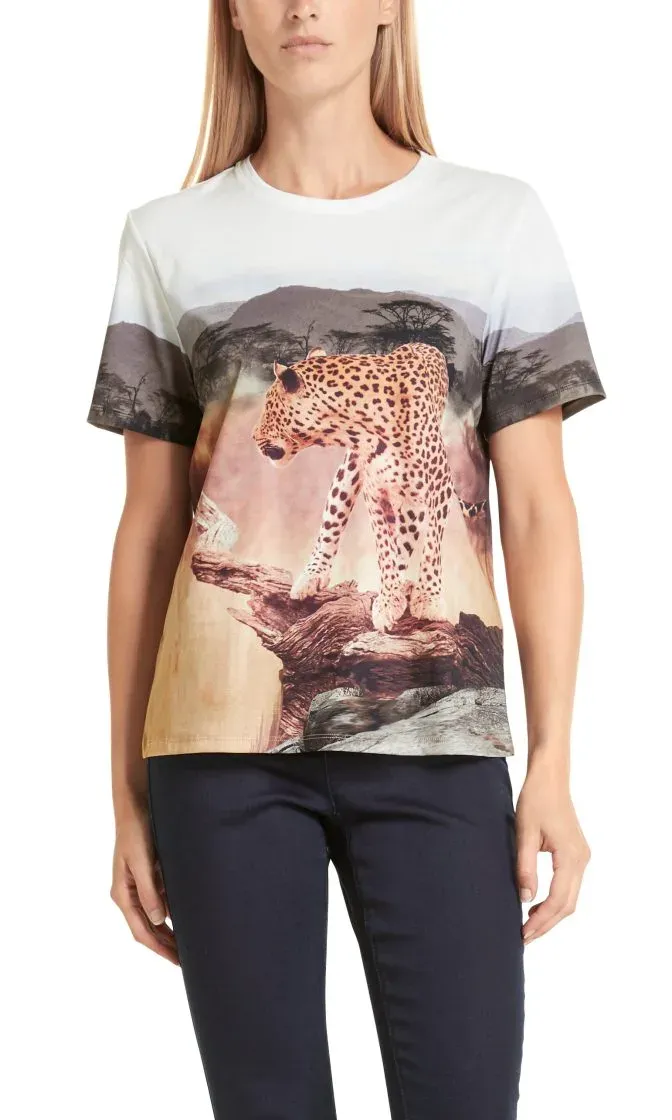 Marc Cain Collections T shirt with leopard 3