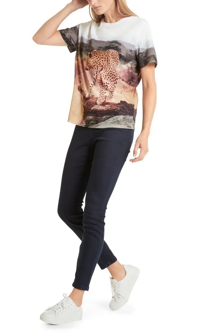 Marc Cain Collections T shirt with leopard 5
