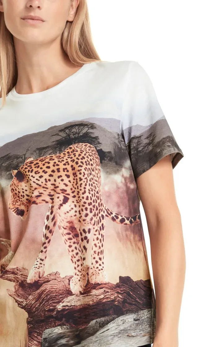 Marc Cain Collections T shirt with leopard 6