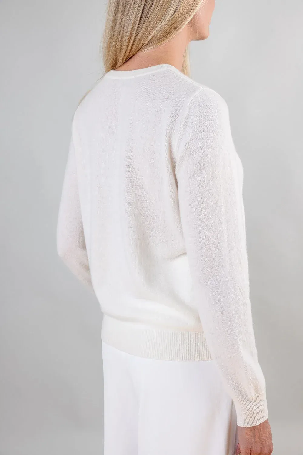 OTAY Lailabeth Cashmere cardigan ivory 1