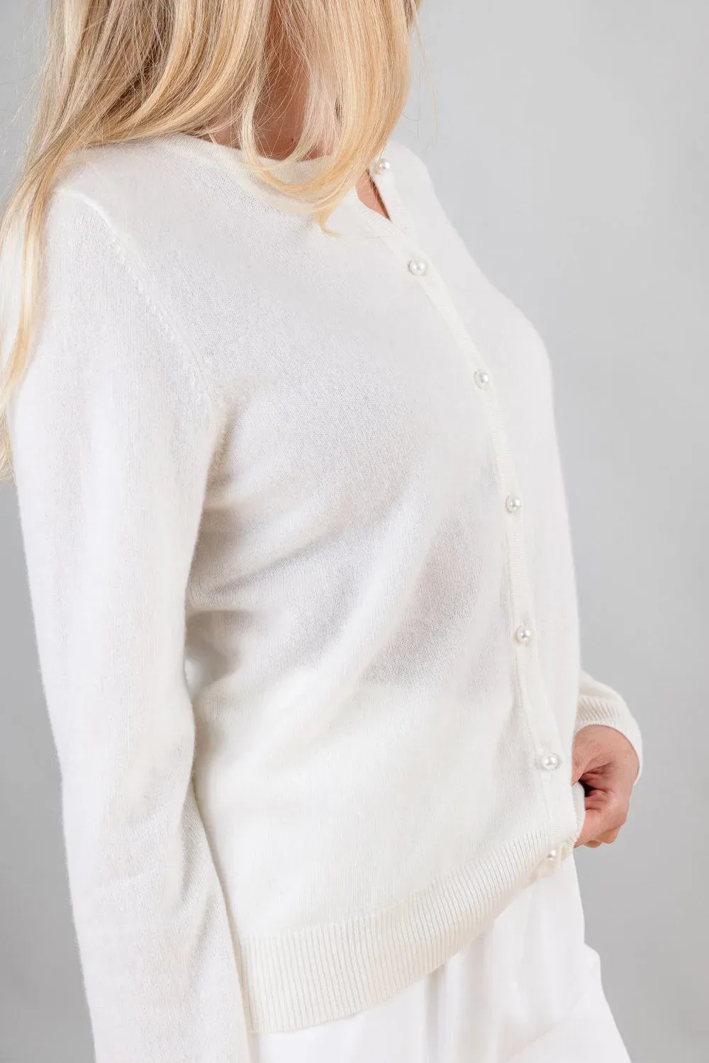 OTAY Lailabeth Cashmere cardigan ivory 2