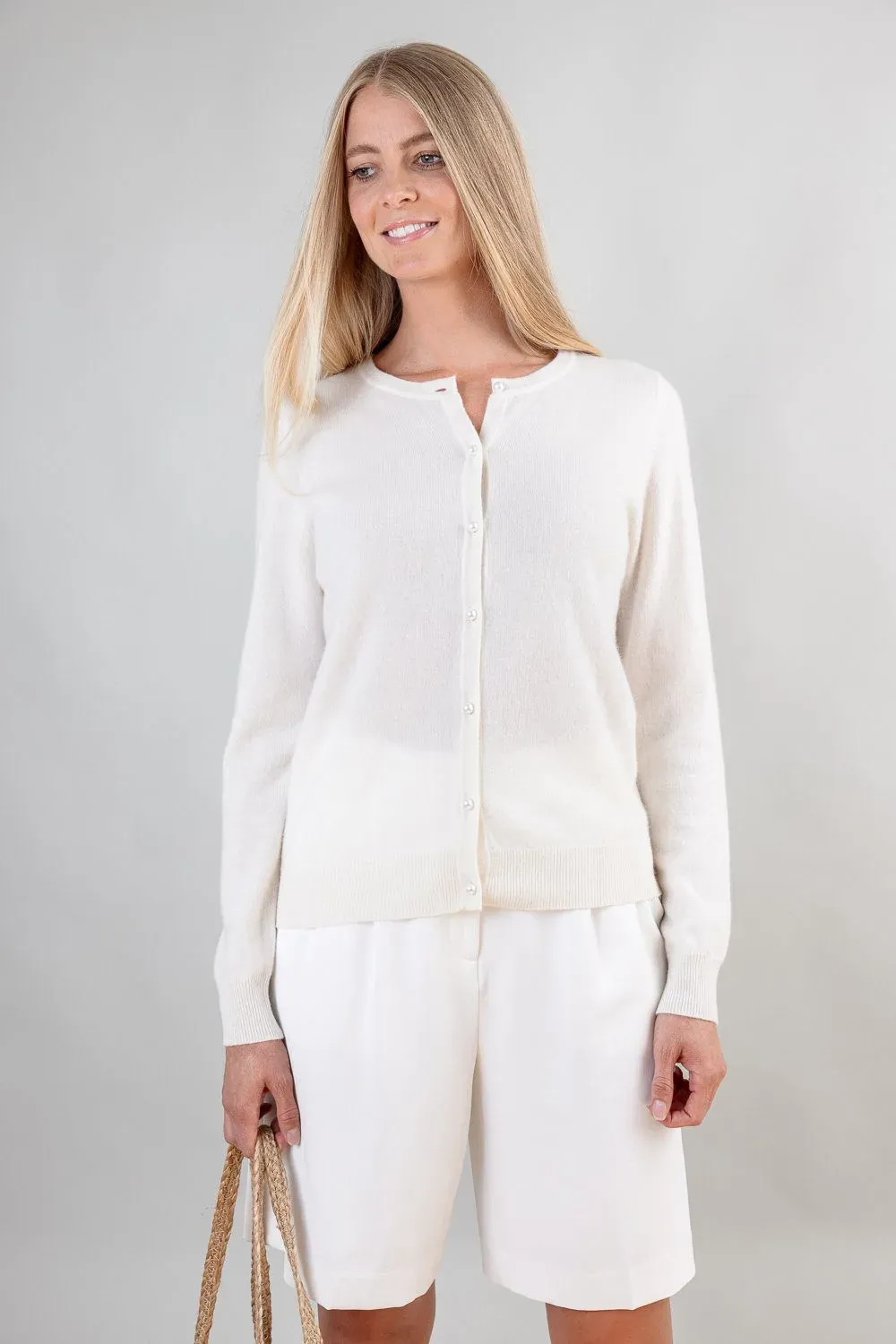 OTAY Lailabeth Cashmere cardigan ivory 4