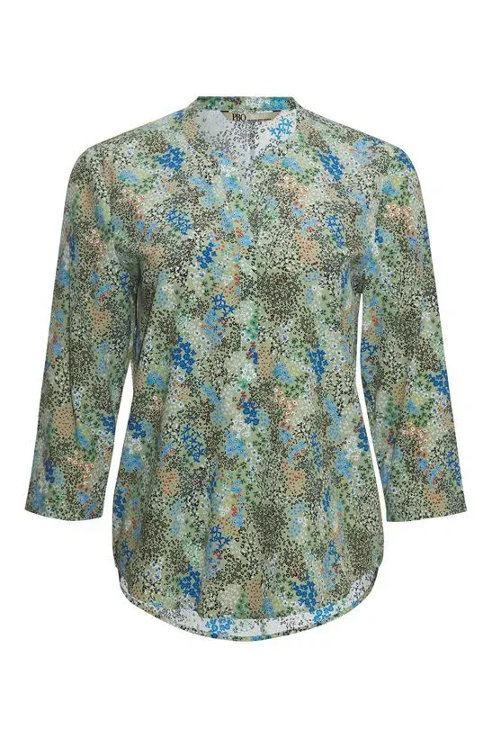 PBO Bali blouse silke Multicolor