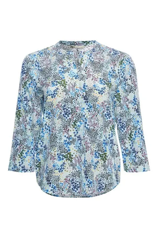 PBO Bali blouse silke light blue 1