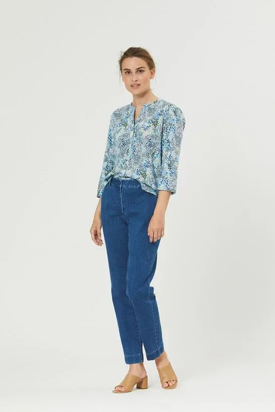 PBO Bali blouse silke light blue