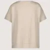 Monari T shirt med pailetter og tryk sand 4