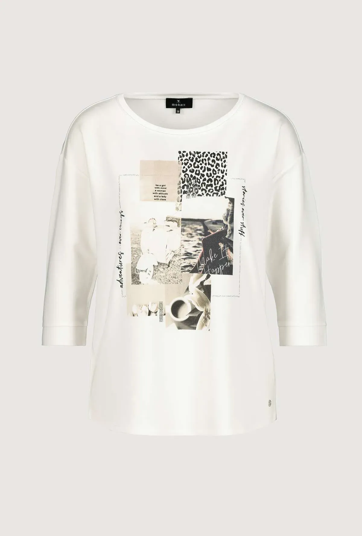 Monari T shirt med print raahvid 3