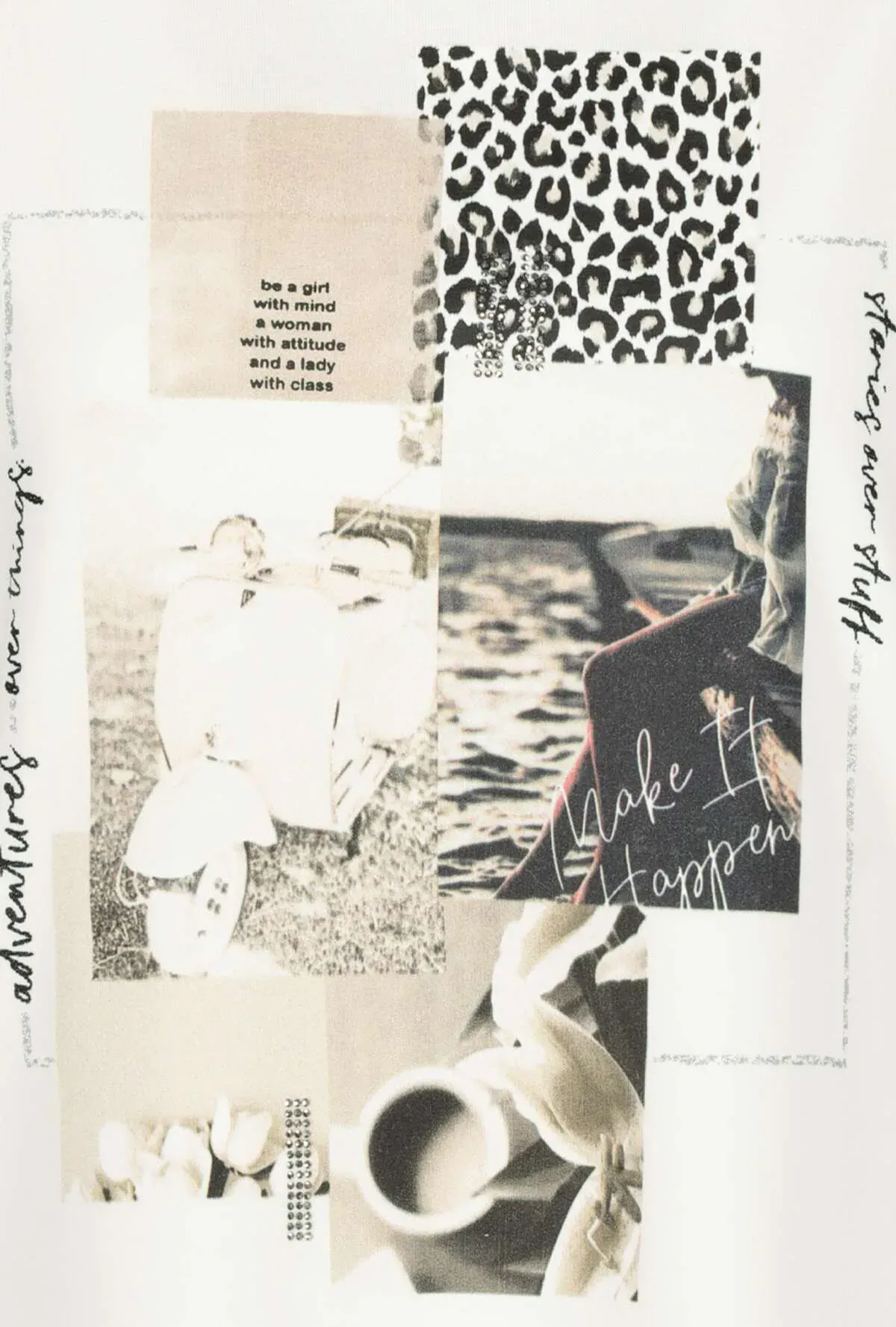 Monari T shirt med print raahvid 5