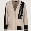 Monari blazer i strik sand 3