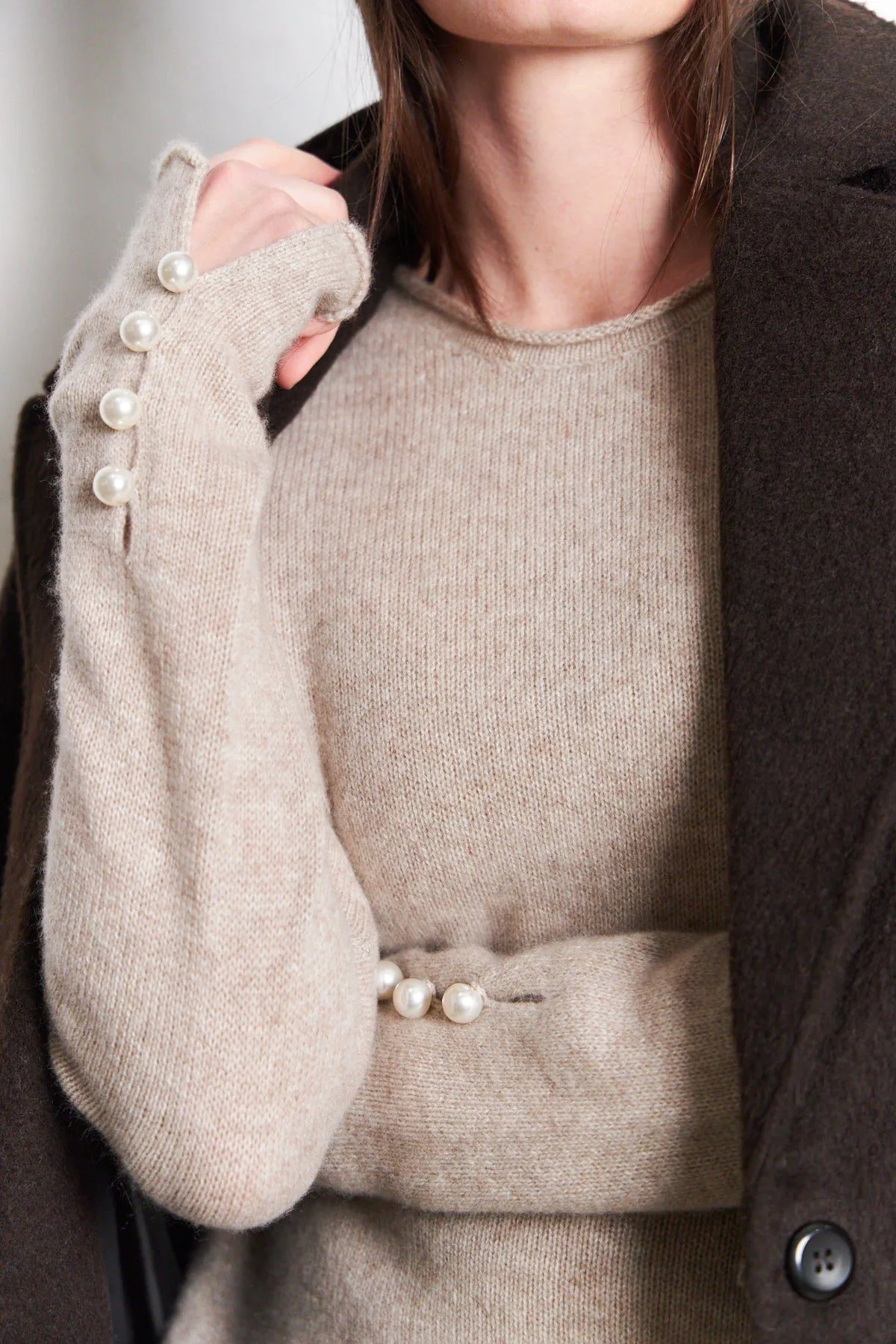 OTAY Abbelone Cashmere Sweater Sand 1