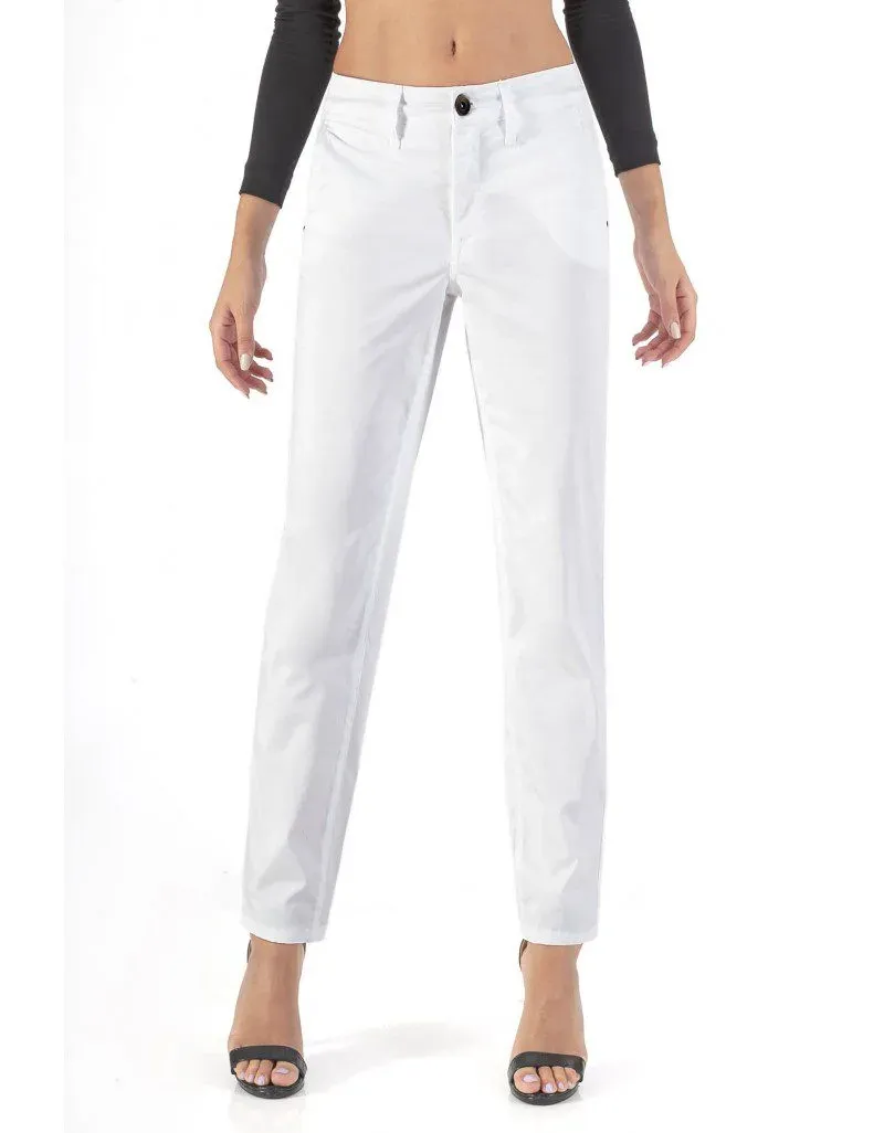 Jonny Q bukser Light stretch sateen white 2