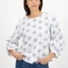Louis and Mia hvid bluse med blomsterbroderi