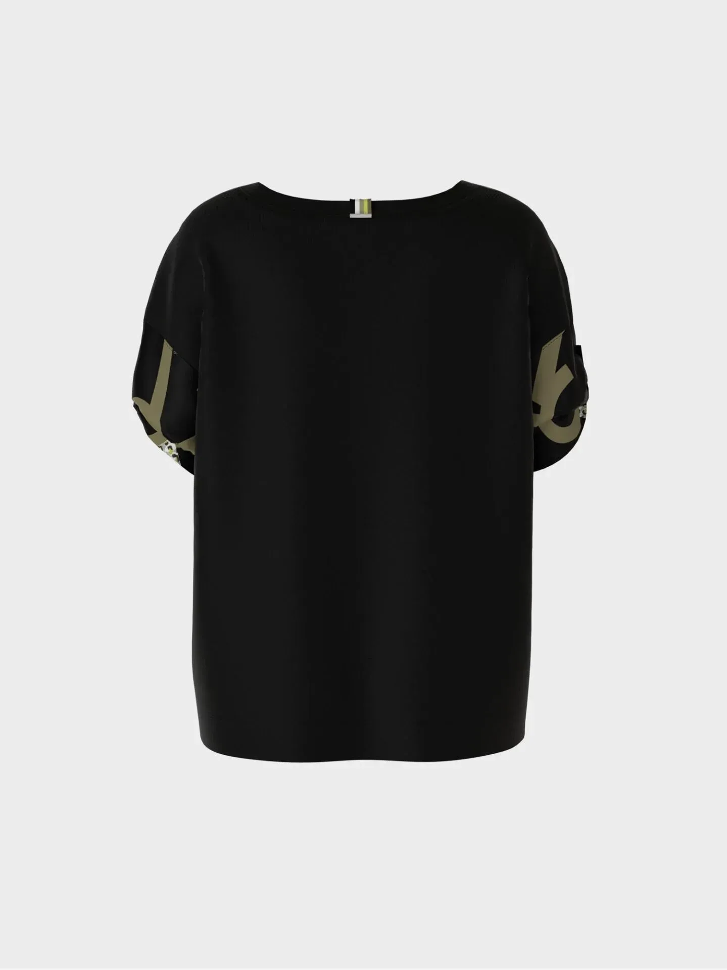 Marc Cain Sports bluse i mixed materiale sort 5