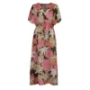 Stenstroems Carolina Pink Floral Viscose Maxi Dress