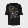Marc Cain Sports T shirt med palme print i sort 4