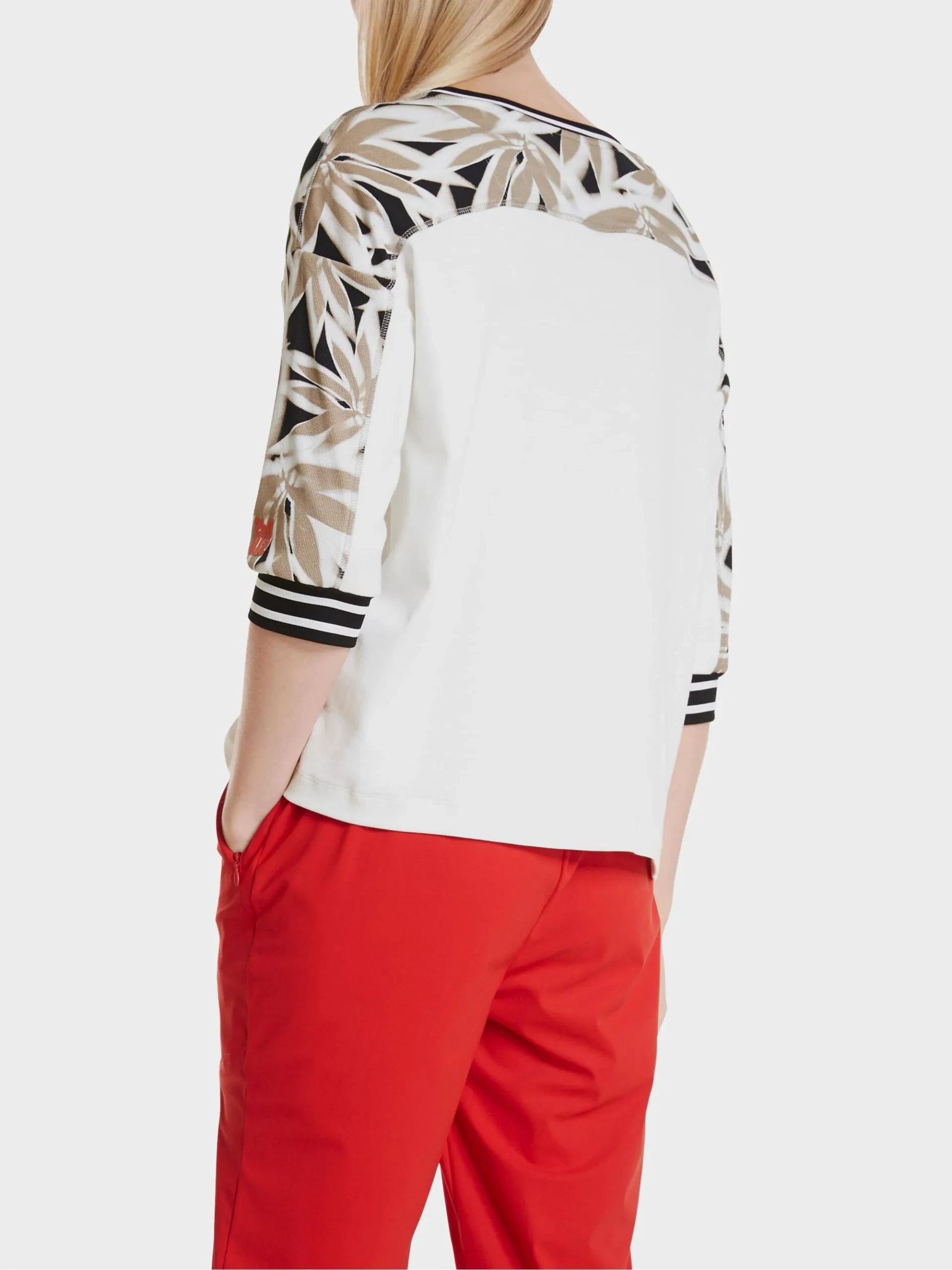 Marc Cain Sports bluse i mixed materiale raahvid 1