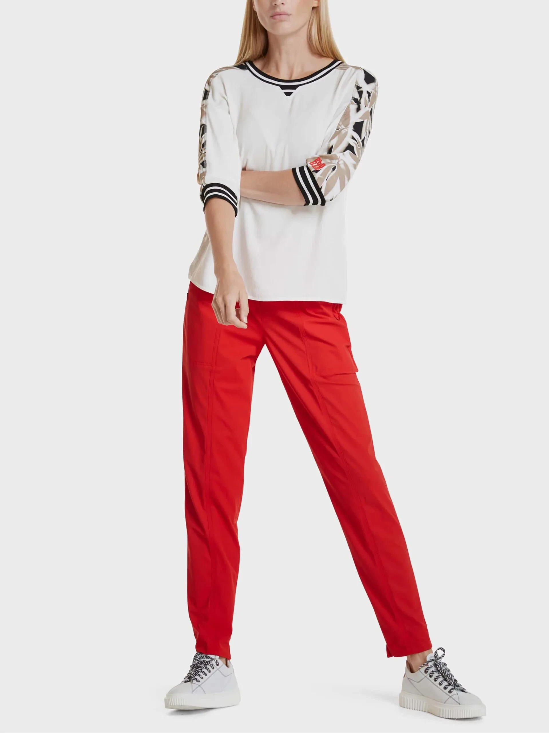 Marc Cain Sports bluse i mixed materiale raahvid