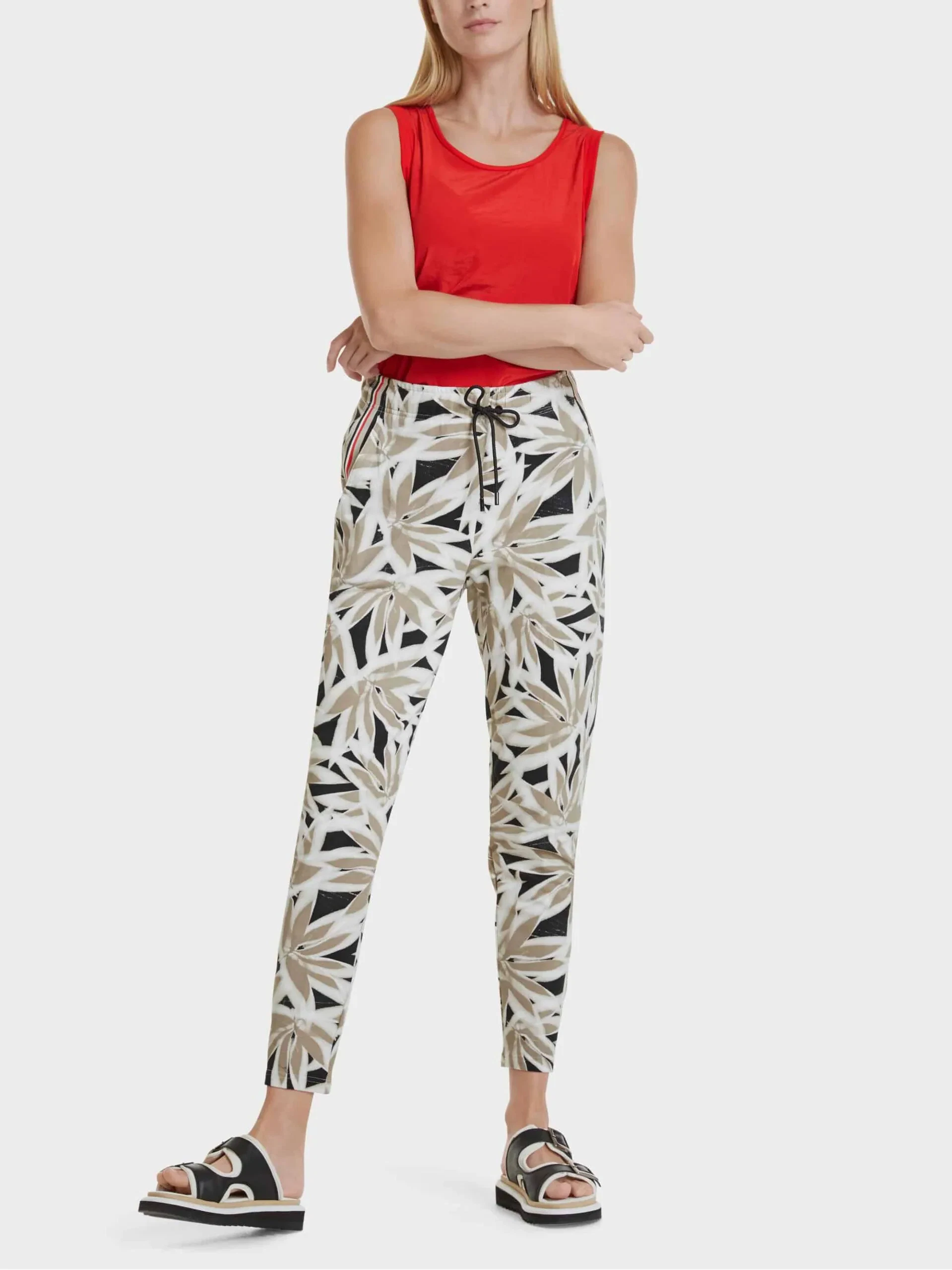 Marc Cain Sports bukser med palmeprint