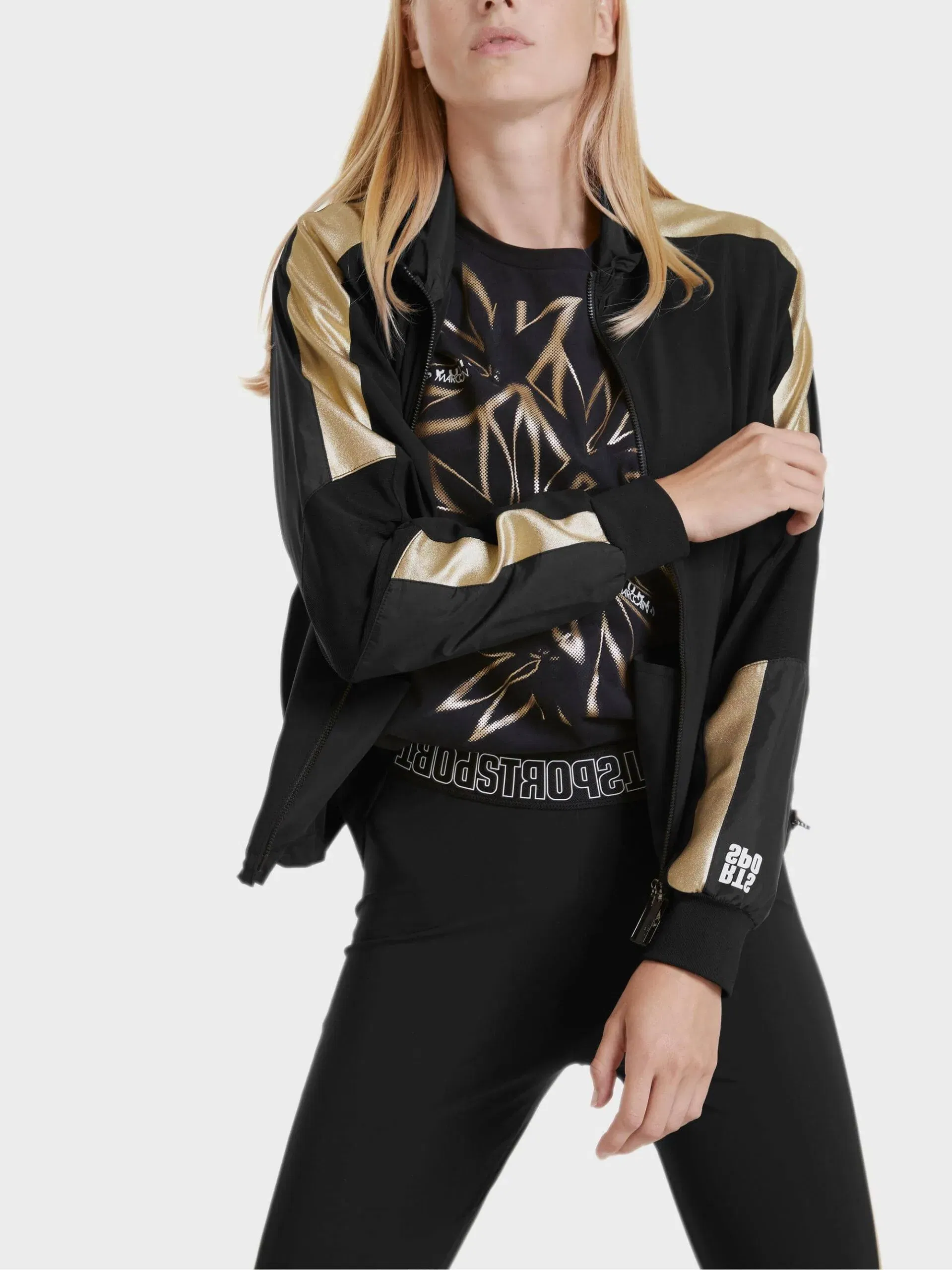 Marc Cain Sports jakke med guldprint 2