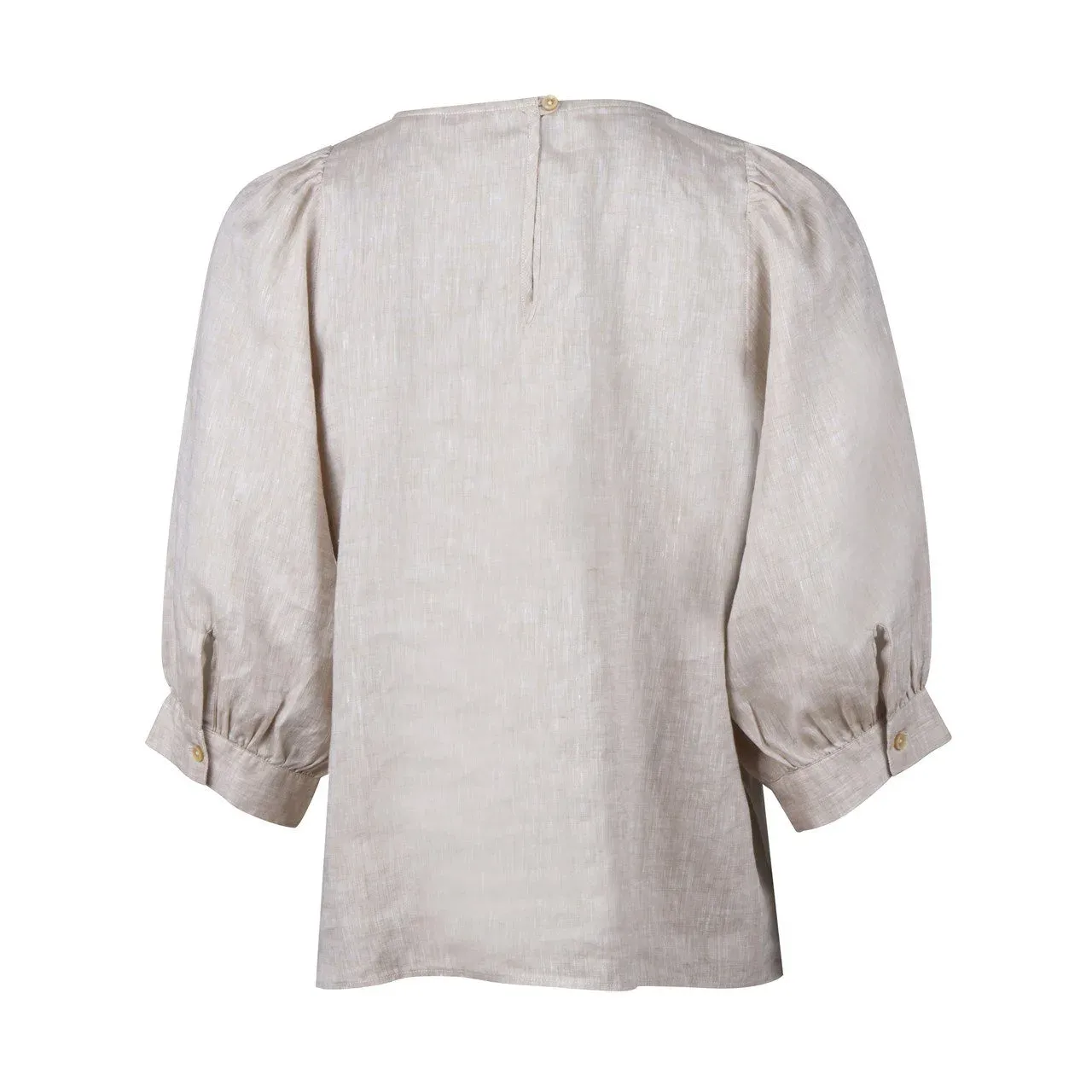 Stenstroems Carmen Light Beige Linen Blouse 1