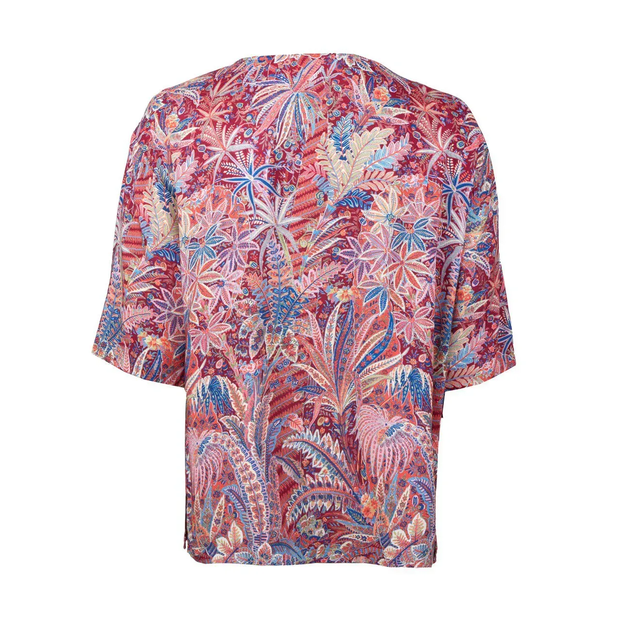 Stenstroems Cia Pink Patterned Viscose Blouse 1