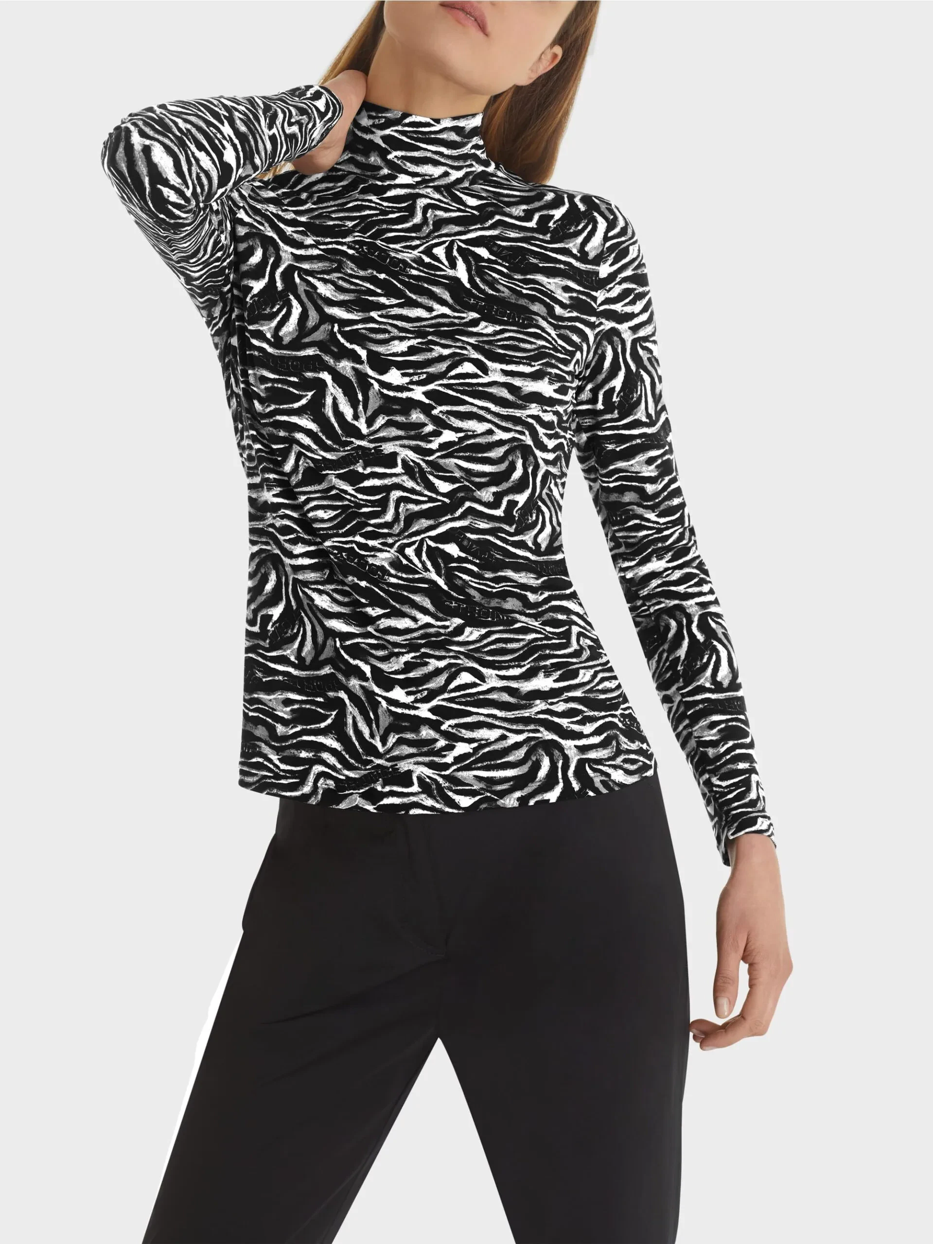 Marc Cain Sports bluse med zebra moenster 3