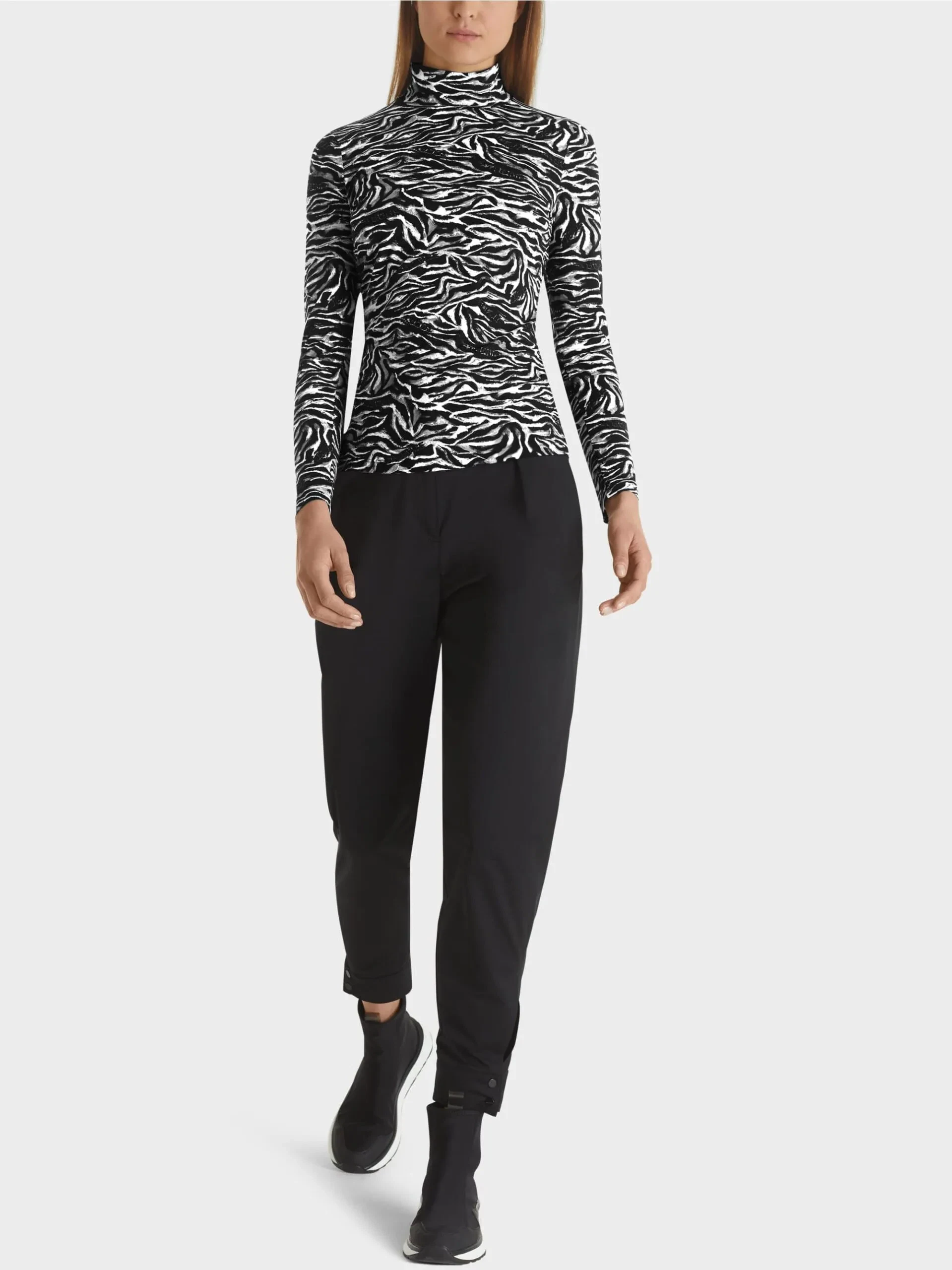 Marc Cain Sports bluse med zebra moenster