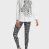 Marc Cain Sports bluse med zebraprint