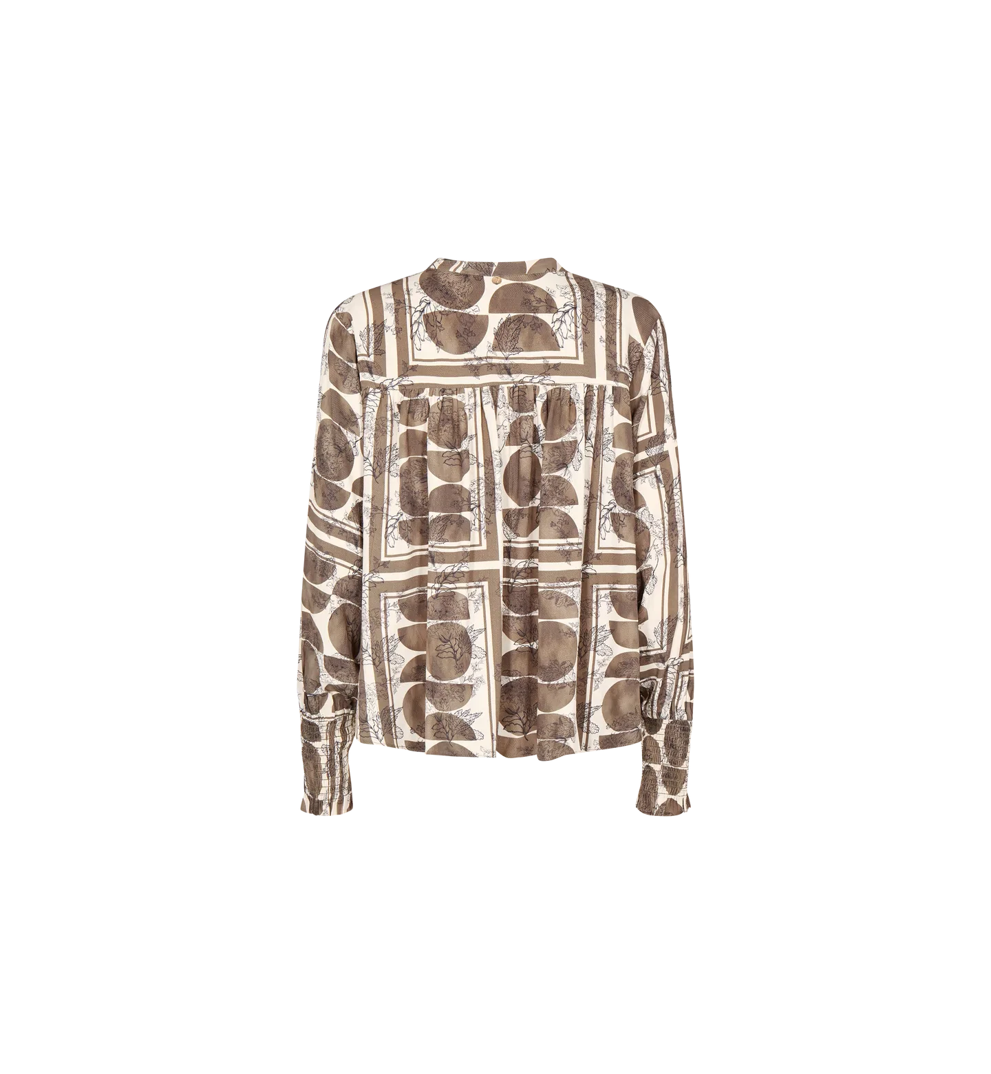 Mos Mosh Macha Ls Bubble Bluse Capers Green 3