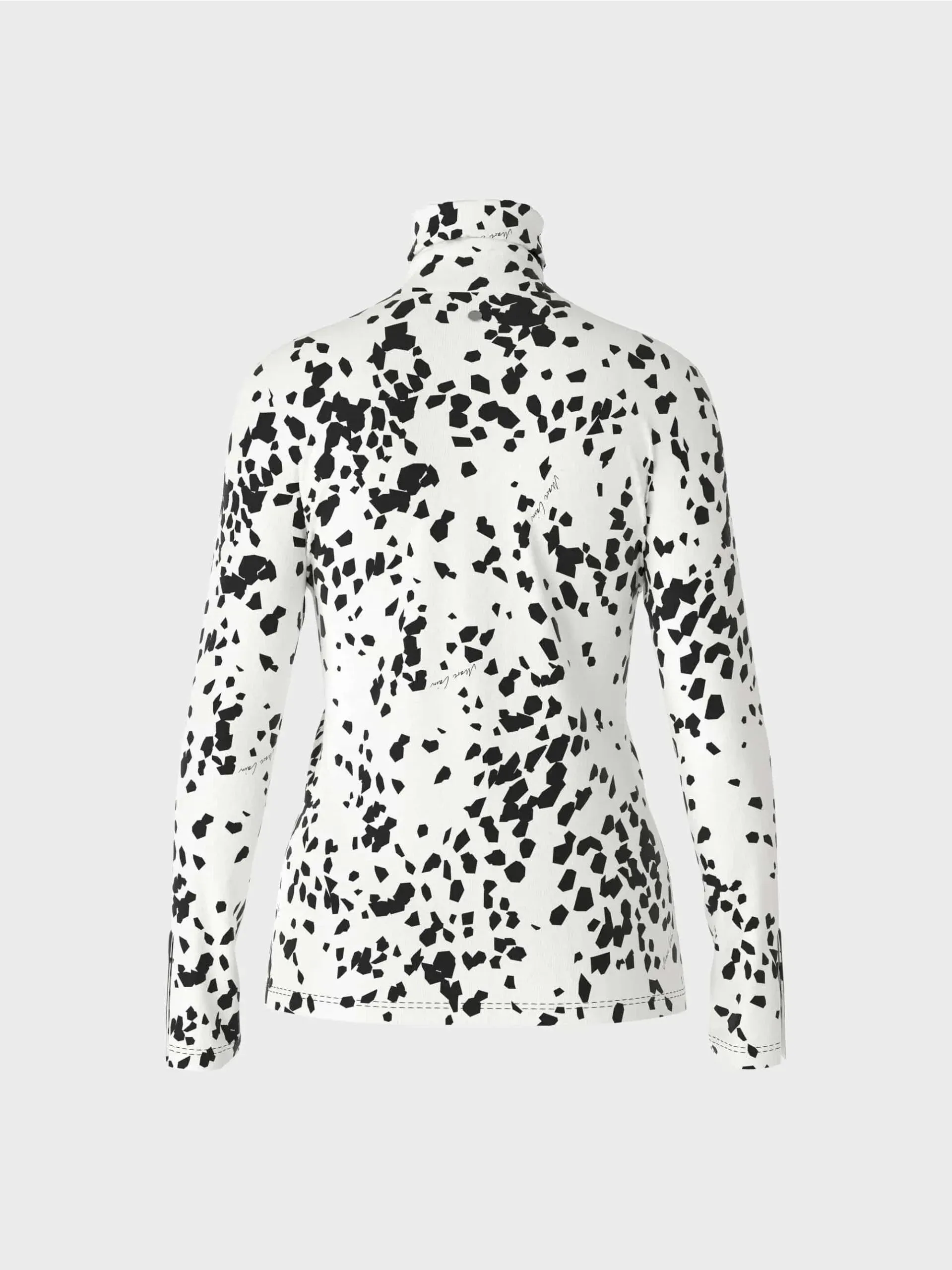 Marc Cain Collections ribbet T shirt med grafisk moenster 5