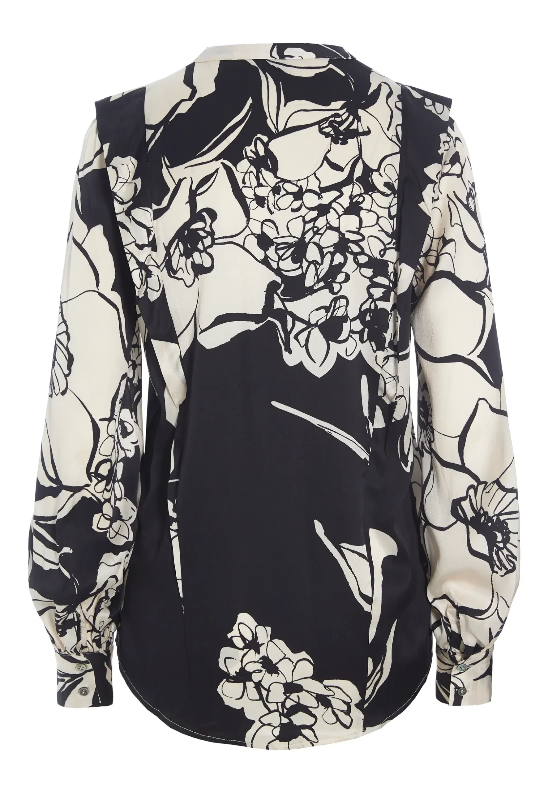 Dea Kudibal EVELYN Big Floral Coal silkebluse 5