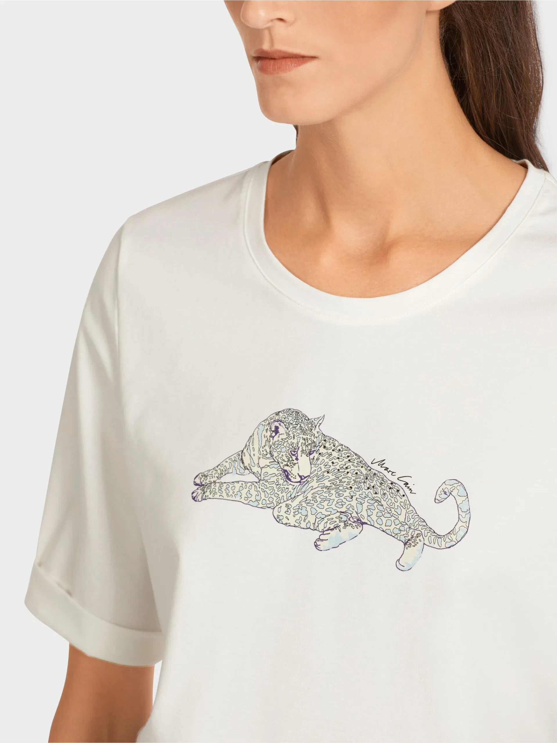 Marc Cain Collections T shirt i bomuld 2