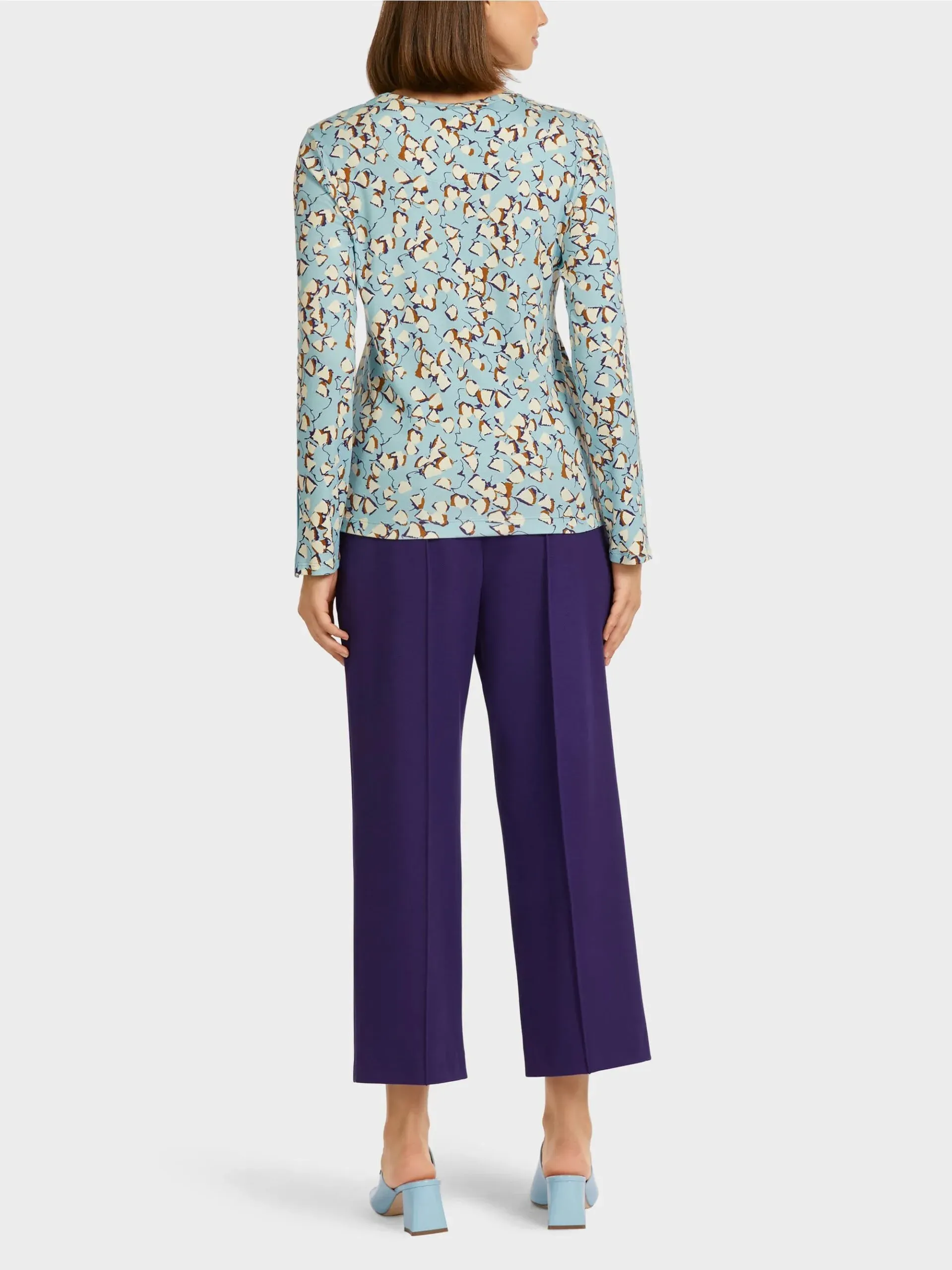 Marc Cain Collections printed bomulds bluse 1