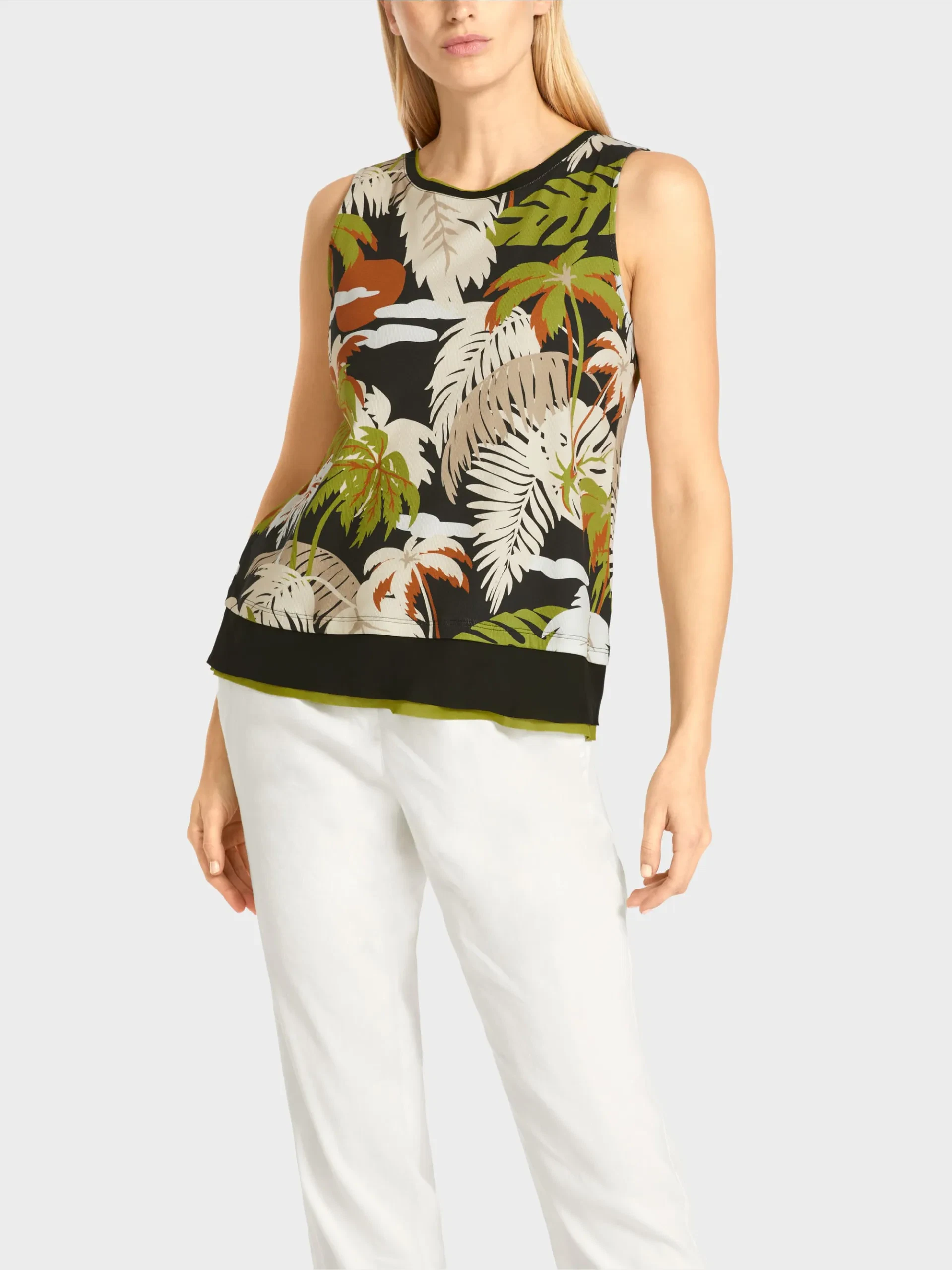 Marc Cain Collections top med tropisk print - Billede 4