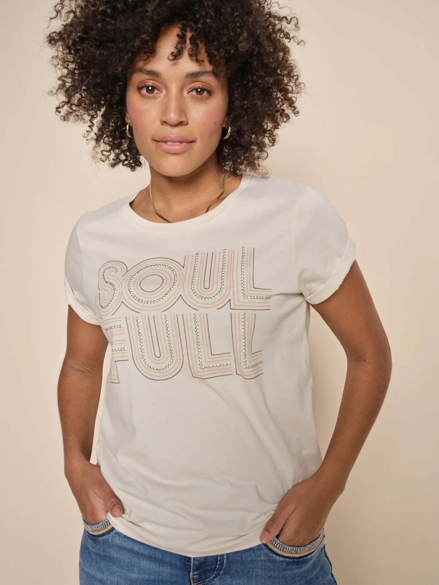 Mos Mosh Jean O-SS T-Shirt Coral Reef