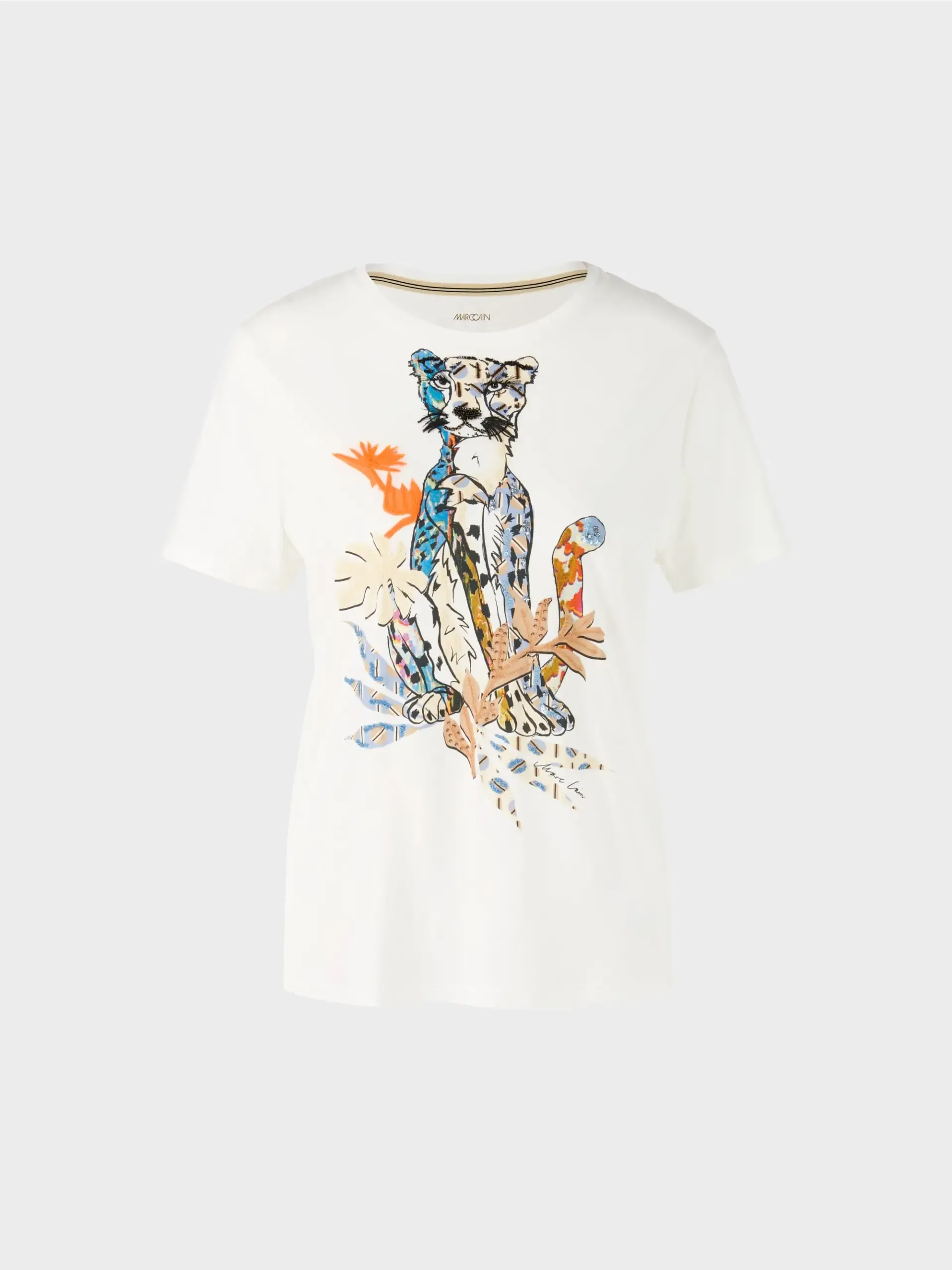 Marc Cain Collections T-shirt med tiger motiv - Billede 4