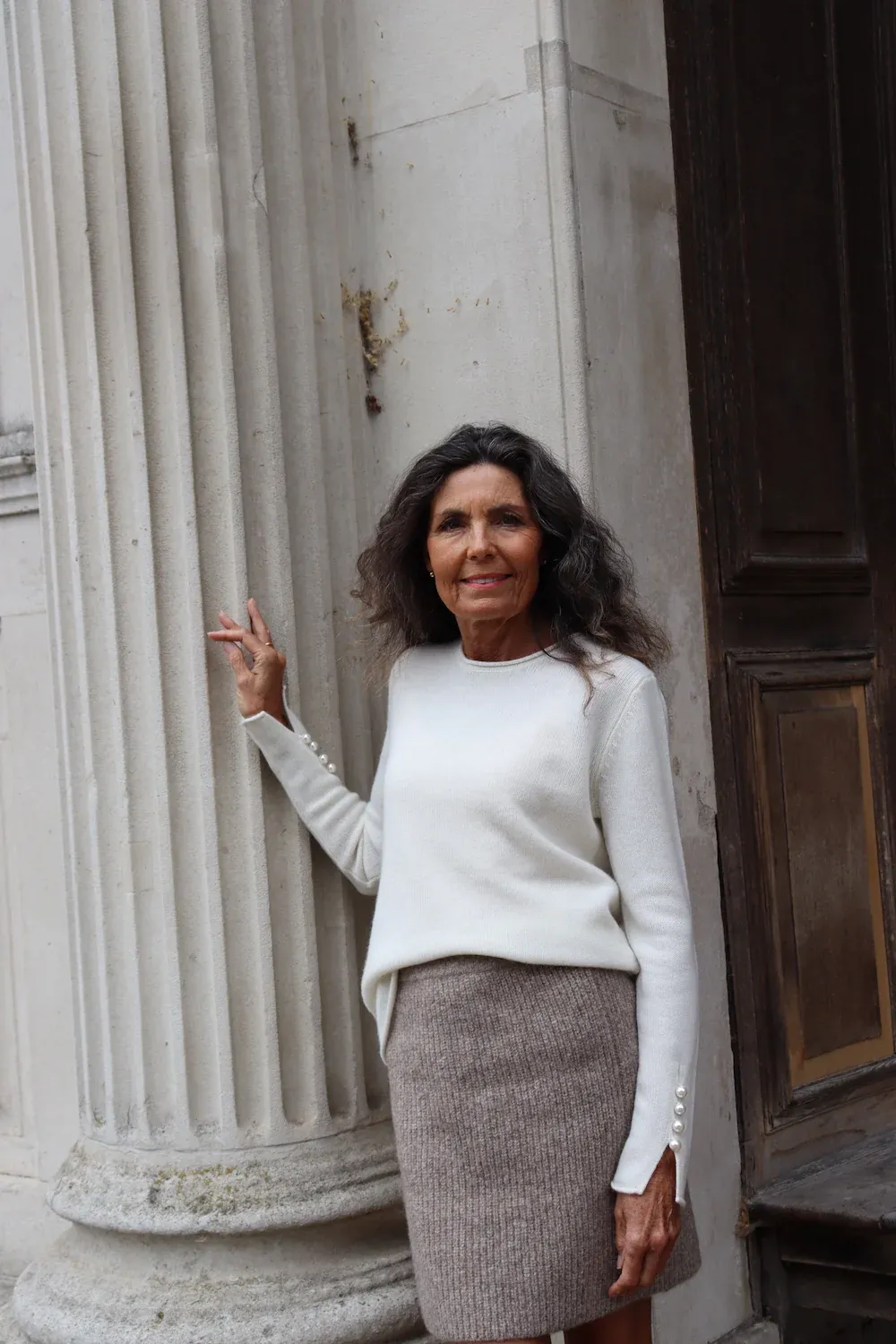 O`TAY Abbelone Cashmere strik Off White