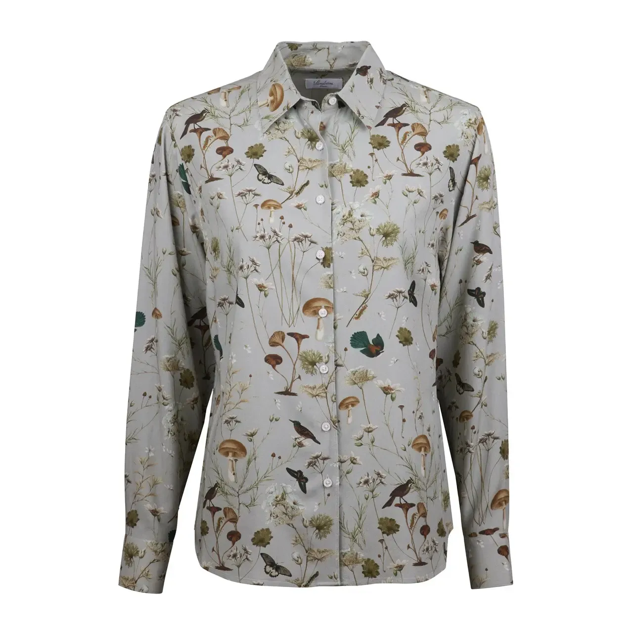 Stenstrøms Siri Green Patterned Shirt