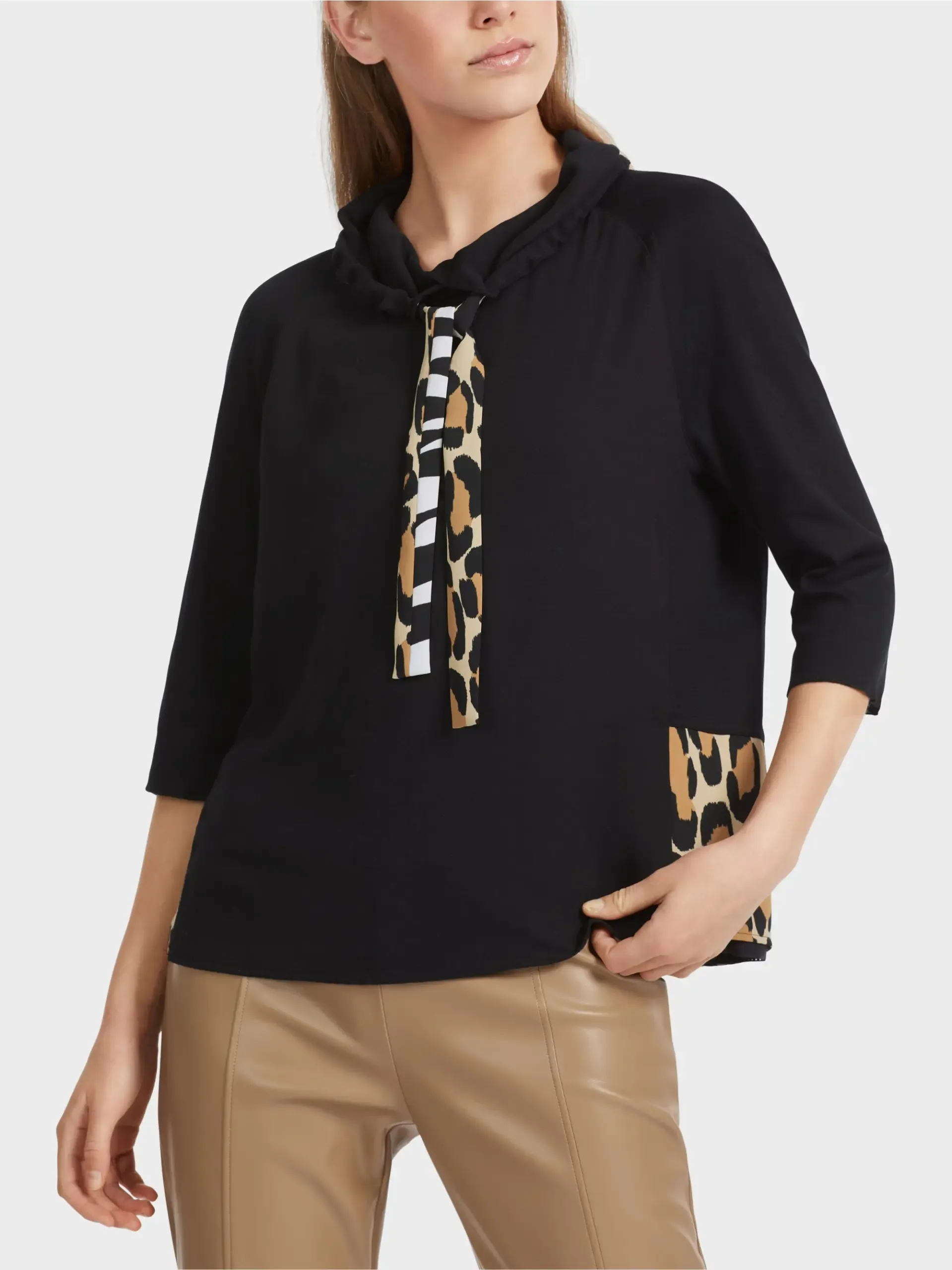 Marc Cain Sports Raglan bluse i sort